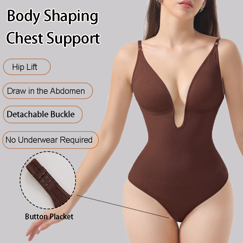 Shapewear Bodysuit Firm - النساء سلس Shapewear Backless Bodysuit عميق
