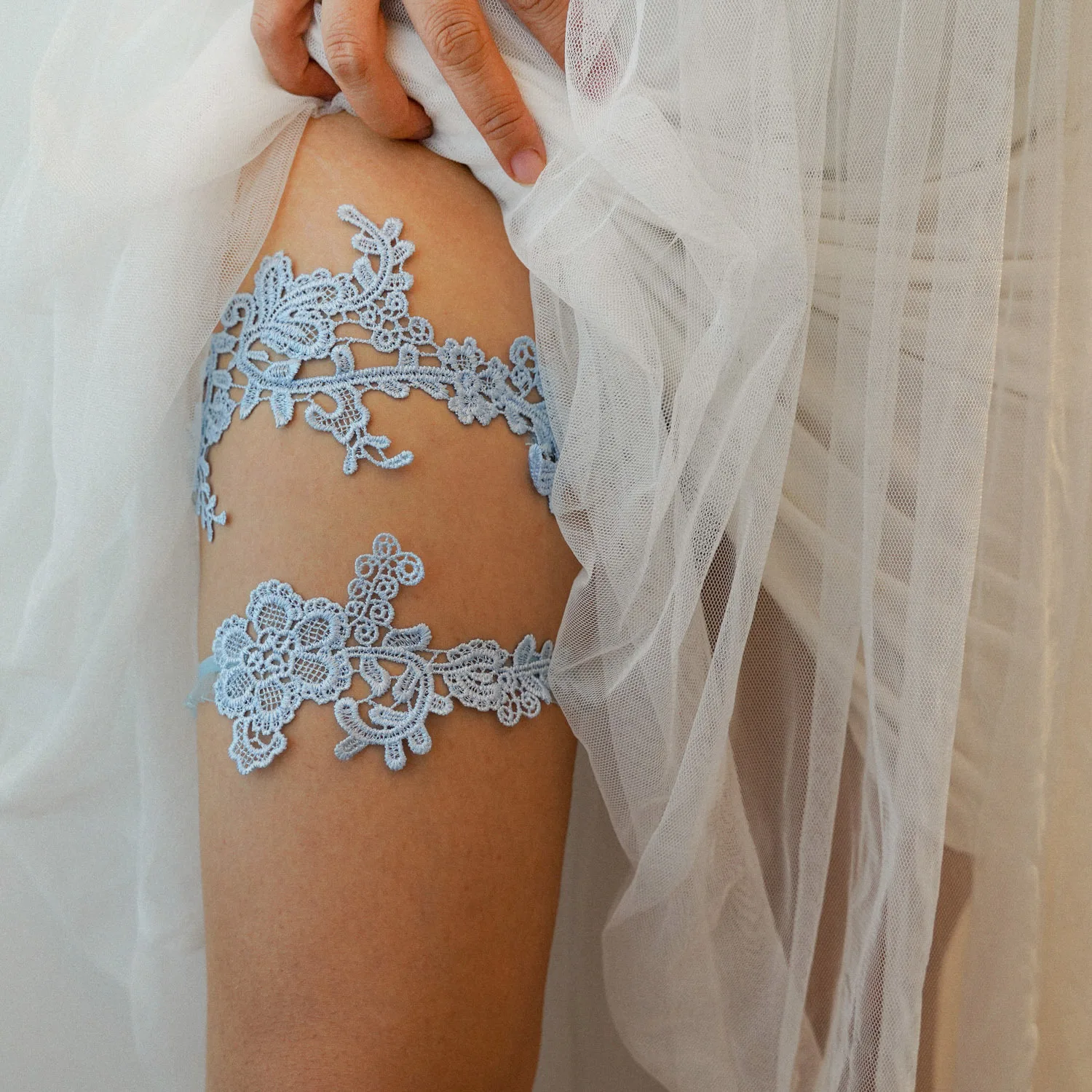 طقم أربطة زفاف باللون الأزرق ا - مراجعة Garter Belt Set وسعره