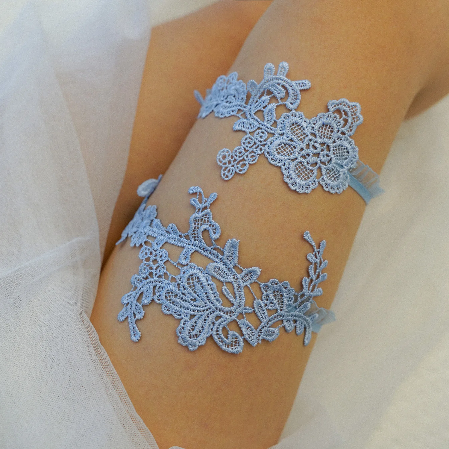 طقم أربطة زفاف باللون الأزرق ا - مراجعة Garter Belt Set وسعره